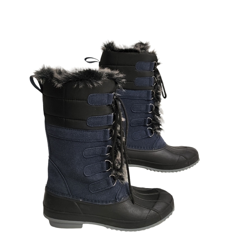 MISHANSHA FUR LINED MID CALF WATERPROOF INSULATED BOOTS
